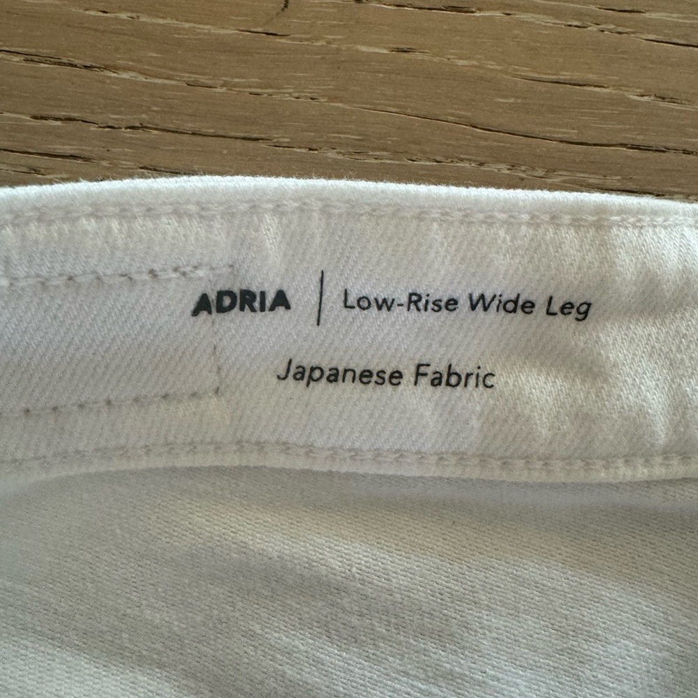 AG Adriano Goldschmied White Wide Leg Jeans - Picture 2 of 7